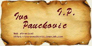 Ivo Paučković vizit kartica